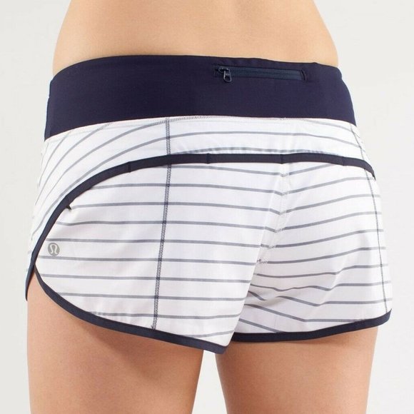lululemon athletica Pants - lululemon Quiet Stripes Speed Shorts Sz 6